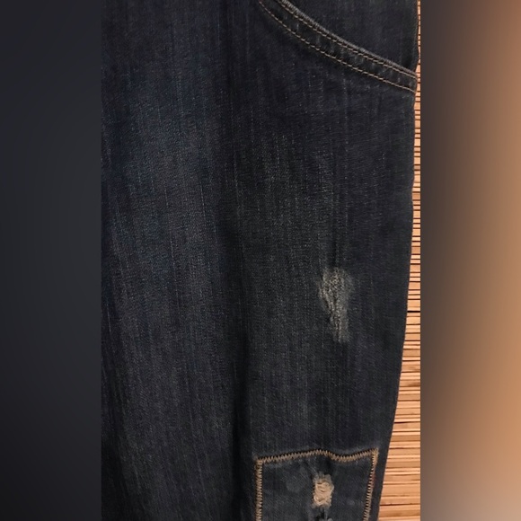 Eddie Bauer Flannel Lined Jeans Distressed Worn Size 12 - Picture 5 of 7